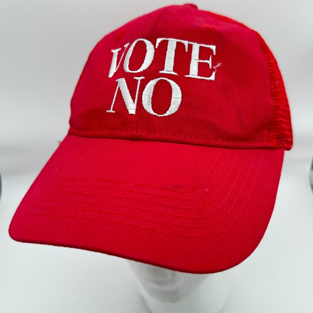 VOTE NO Big X Trucker Hat Red Mesh Snapback Streetwear Midterm Election Campaign